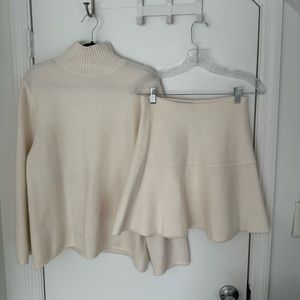 ZARA matching sweater and skirt set